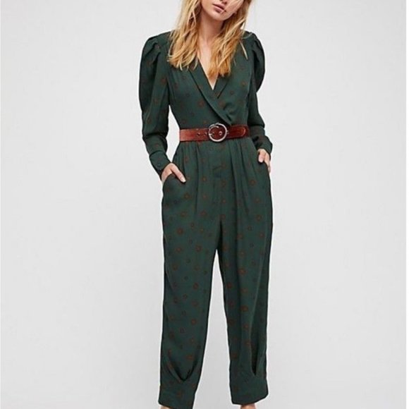 Free People Star Eyes Green Jumpsuit - Picture 2 of 4